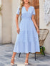 tiered-notched-short-sleeve-dress OhSoStyled at Sophia's Style-7